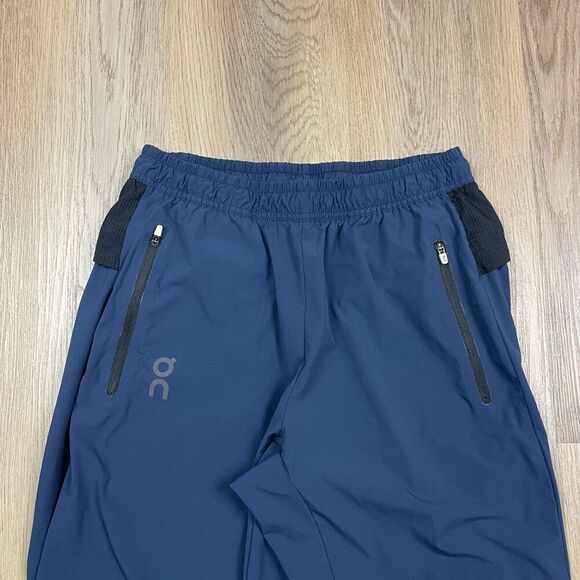 On Cloud Pants Mens Small Blue Running Track Zip Ankle Training Active - Picture 2 of 13